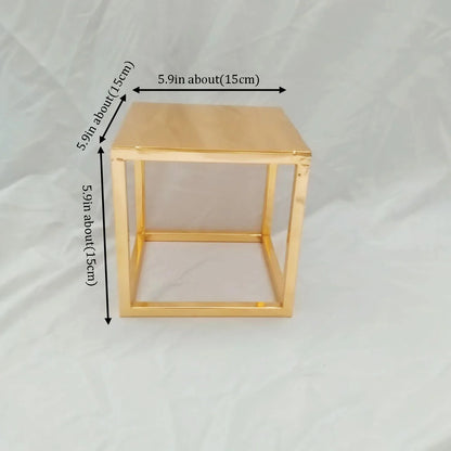 Metal Round and Square Floating Cake Stand Gold Modern Cake Stand Wedding Cake Tier Birthday Party Cupcake Display Stand