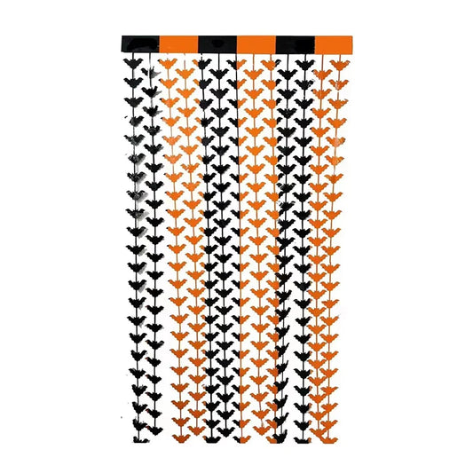 1x2m Halloween Decorations Pumpkin Skull Bat Black Orange Hanging Curtain Backdrop Haunted House Halloween Themed Party Supplies