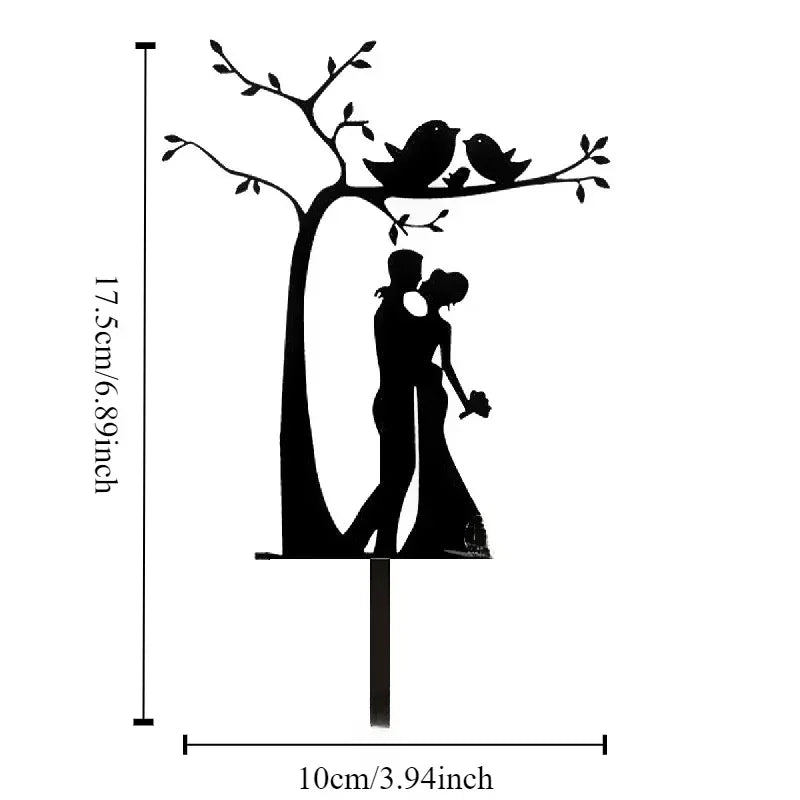 MR MRS Cake Topper Acrylic Black Wedding Cake Topper Decorations Mariage Baking Tools Party Supplies