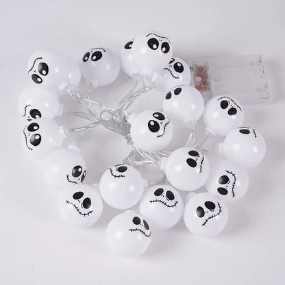 6m 40 LEDS Halloween Ghost String Lights LED Spooky Specter Fairy Lights Ghosts Battery Operated Party Indoor Decor 830