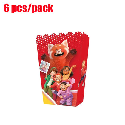 Disney Turning Red Party Supplies Paper Napkin Tablecloth Plates Balloons Panda Theme Baby Shower Kids Birthday Party Decoration