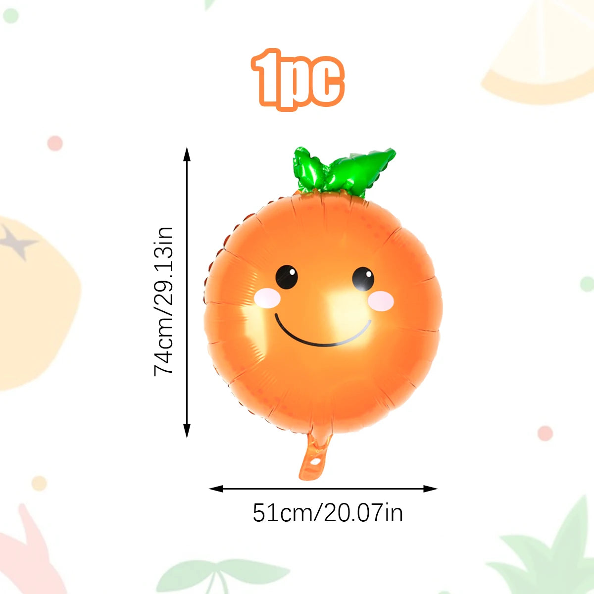 1/7pcs Strawberry Broccoli Corn Banana Tomato Orange Carrot Balloons Suitable for Birthday, Baptism, Summer Party, Fruit Theme