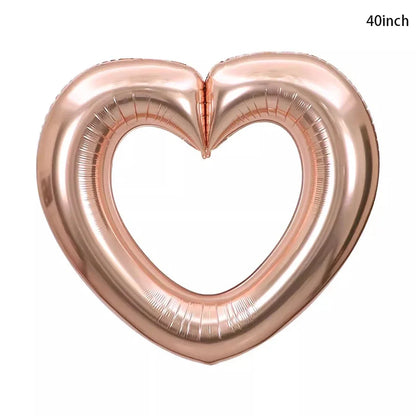 Love Heart Aluminum Film Balloon Peach Heart Foil Balloon Wedding Room Decor Bride To Be Photobooth Props Baloon Bridal Shower