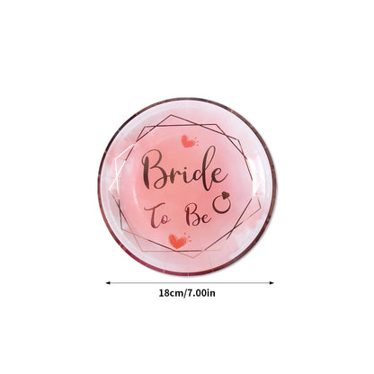 Bride to Be Disposable Tableware Set Plate Cup Napkins Decor Bachelorette Party Hen Night Bridal Shower Decorations Supplies
