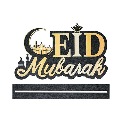 EID Mubarak Decoration Wooden Ornaments Ramadan Decoration 2025 For Home Ramadan Kareem Islamic Muslim Party Eid Al Adha Gifts