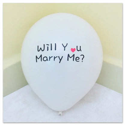 12inch Printed Latex Balloon Will You Marry Me Balloon Decoration Atmosphere Helium Baloon Floating Valentine's Day Proposal Glo