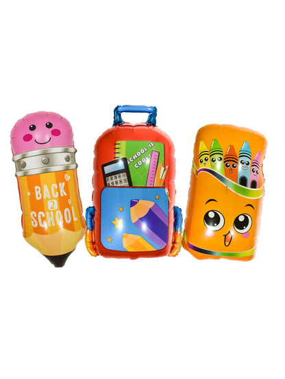 2026 Back To School Foil Balloons Set School Opening Day Decoration Back to School Campus Classroom Decoration