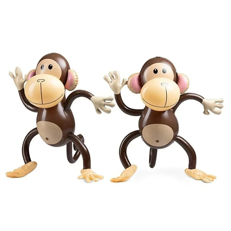 PVC Inflatable Animal Monkey Balloon Dance Monkey Baloon Happy Animal Birthday Party Balon Jungle Safari Birthday Party Decor