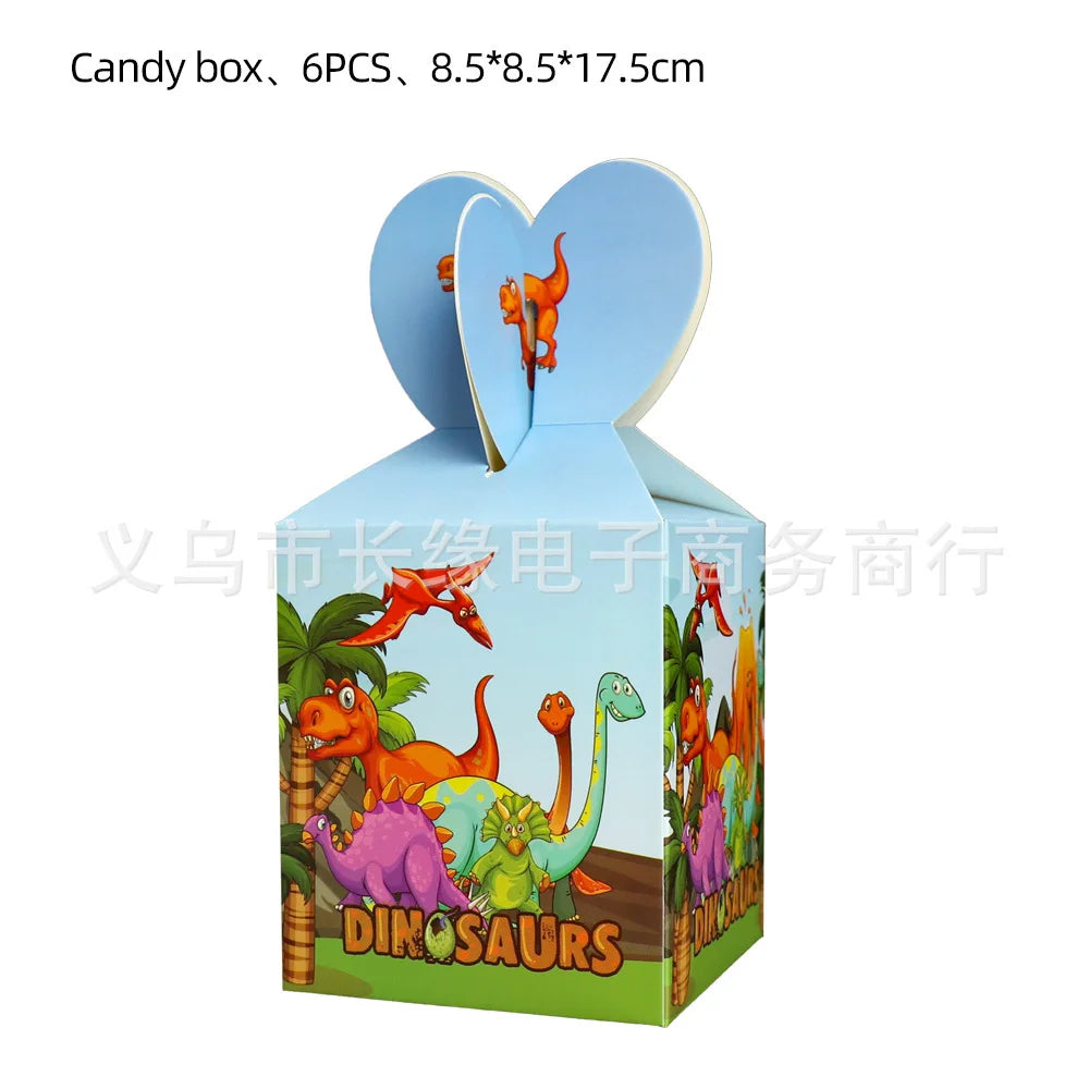 Jurassic Dinosaur Birthday Decoration Tableware Balloon Paper Cup Backdrop Tablecloth Banner Plate Birthday Party Decor Supplies