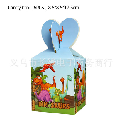 Jurassic Dinosaur Birthday Decoration Tableware Balloon Paper Cup Backdrop Tablecloth Banner Plate Birthday Party Decor Supplies