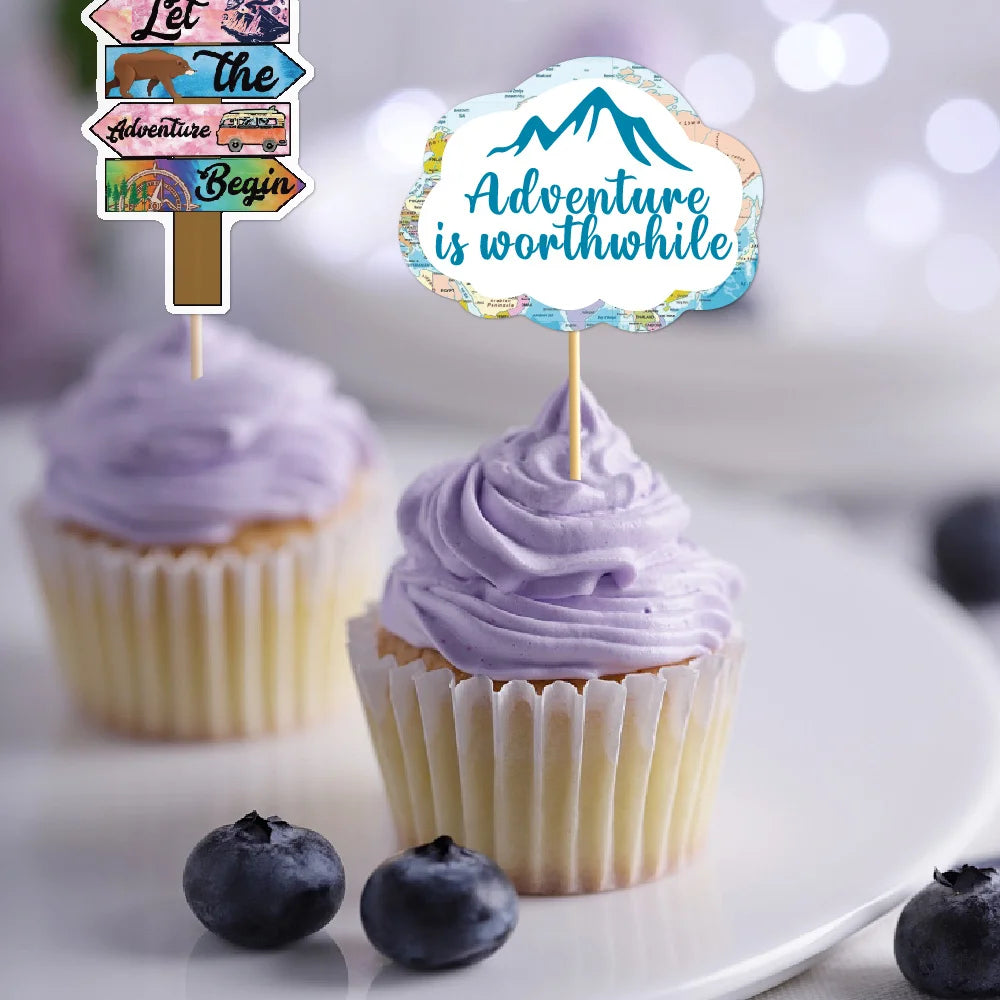 Travel Party Decoration Supplies Traveling Banner Hanging Pendant Cake Topper Traveling Around The World Themed Birthday Party
