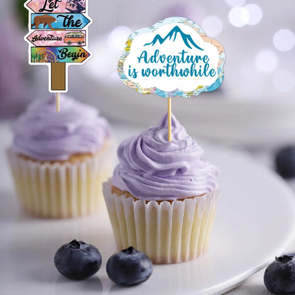 Travel Party Decoration Supplies Traveling Banner Hanging Pendant Cake Topper Traveling Around The World Themed Birthday Party