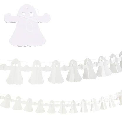 New 3M Halloween Terror Hanging Garland Bunting Bat Vampire Pumpkin Ghosts Spider Paper Banner Happy Party For Home Decorations