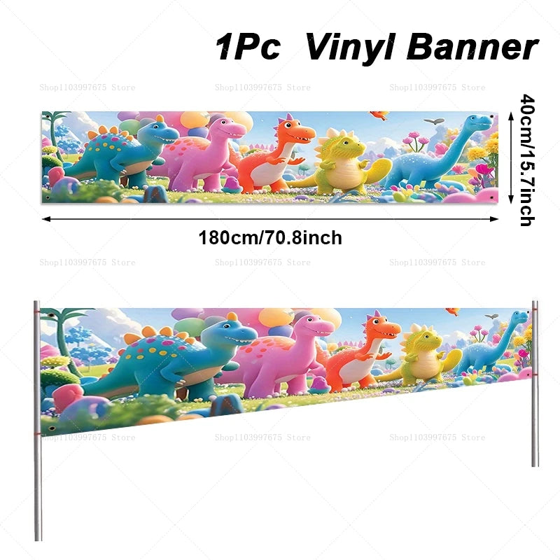 Dinosaur ABC Banner for Kindergarten Back To School First Day Of School Decor Kids Birthday Party School Event Decor Backdrop