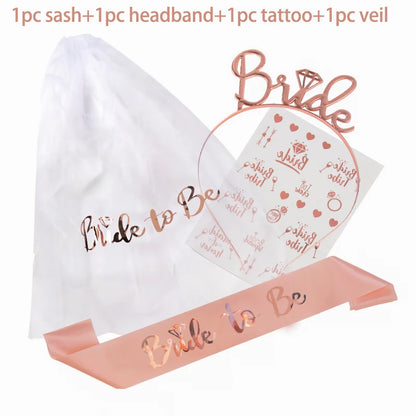 Bride to Be Disposable Tableware Set Plate Cup Napkins Decor Bachelorette Party Hen Night Bridal Shower Decorations Supplies