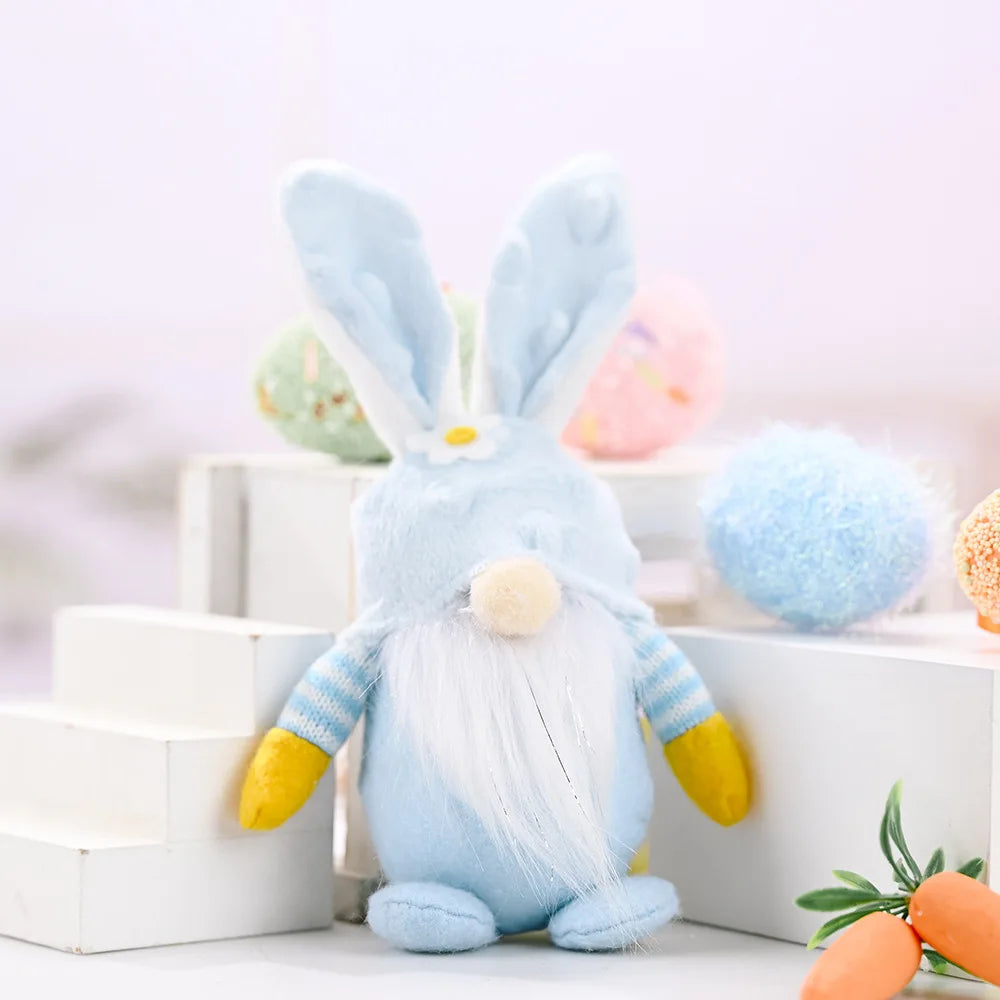 Easter Bunny Gnome Decorations,Rabbit Plush Dolls For Kids,Easter Spring Ornaments 2025