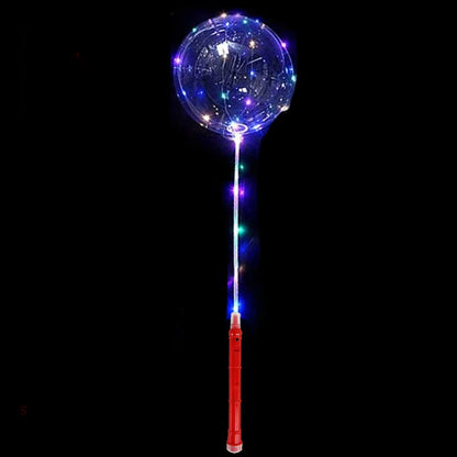 5/10/15/20Packs LED Light Up BoBo Balloons Colorful Handle 120cm Glow in the Dark Bobo Balloon Wedding Valentines Day Decoration