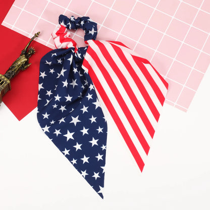 American flag, red, blue and white girl ribbon, American Independence Day women's hair band women's ribbon