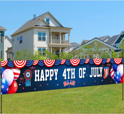 America Independence Day Decorative American Flag Tinsel Garland Banner 4th of July Party Supplies Home Wall Hanging Decoration