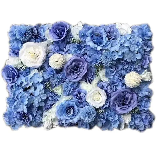 Pink Silk Rose Flower Wall Panels Artificial Flower for Wedding Decoration Baby Show Party Home Bedroom Backdrop Decor