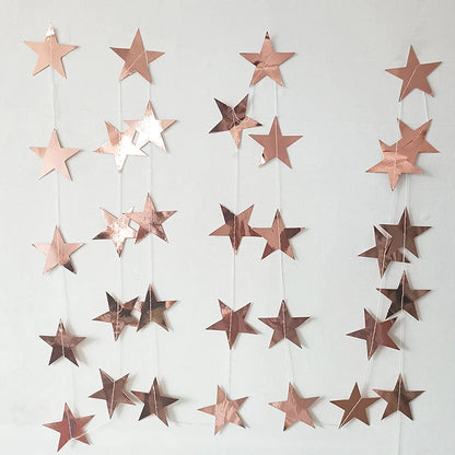 4M Glitter Champagne Gold Paper Banner Garland Happy Birthday Decoration for Adult Kids Boy Girl Baby Shower Wedding Party Decor