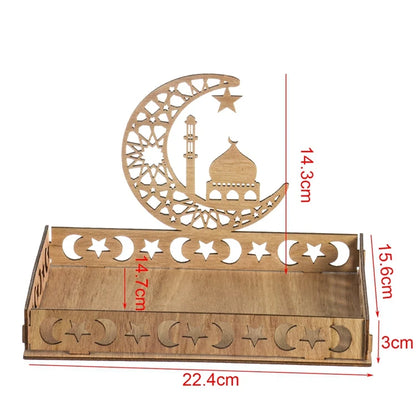 Wooden Pendant EID Mubarak 2025 Ramadan Decoration For Home Kareem Ramadan And Eid Decor Eid AL Adha Islamic Muslim Decor