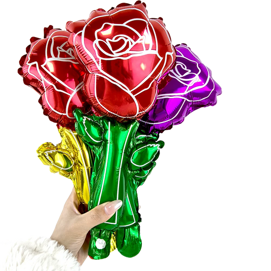 Mini Rose Flower Balloons Small Size Rose Shaped Balloons Valentines Day Balloon Mother's Day Baby Shower Party Decors 10-100pcs