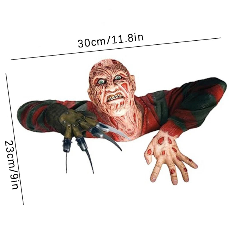 30CM Horror Creeper Zombie Indoor/Outdoor Garden Statue Halloween Decoration Halloween Resin Sculpture Home Party Decor Gift