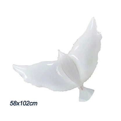 3Pcs Pigeon Cross Foil Balloons White Peace Dove Gold Cross Helium Balloon for Baby Shower Birthday Baptism Wedding Party Decor