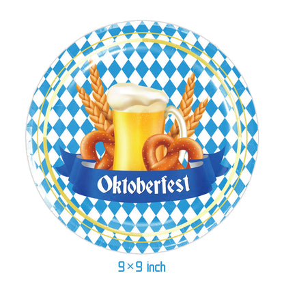 The Oktoberfest Theme Birthday Decorations Party Disposable Tableware Paper Napkins Cups Plates Tablecloths Straw