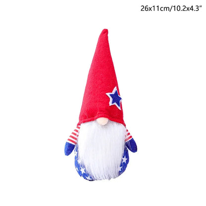 16 Styles American Independence Day Decoration Gnome Doll Patriotic Veterans Day Plush Gnome Doll 4th of July Decor Easter Gnome