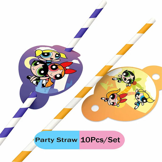 The Powerpuff Girls Gender Reveal Party Supplies Boy or Girl Disposable Napkins Cups Tablecloth Banner Latex Balloon Decorations