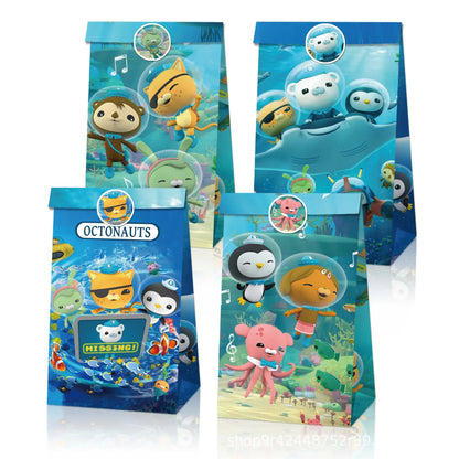 The Octonauts Birthday Party Decoration Disposable Paper Plate Ocean Captain Pirate Penguin Kids Barnacles Peso Suppies Balloons