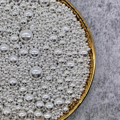 85g Golden Beads Cake Topper for Birthday Wedding Valentine's Day Party DIY Cake Decoration Not Edible for Decoration Only