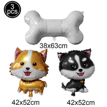 Dog Birthday Party Supplies Pet Dog Disposable Tableware Paper Plates Napkins Cups Puppy Birthday Party Baby Shower Decorations
