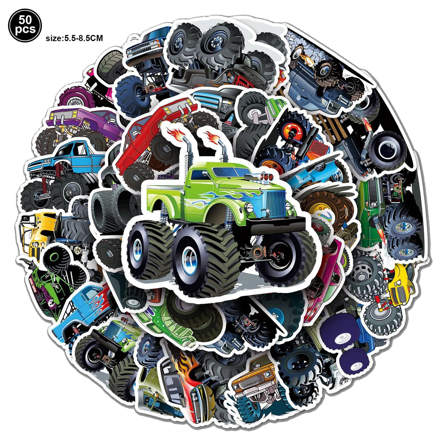 Monster Truck Birthday Party Paper Plates Cup Napkin Tablecloth Balloon Hanging Swirls Banner Monster Truck Birthday Party Decor