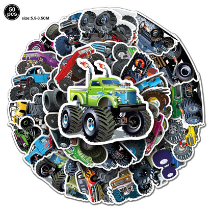 Monster Truck Birthday Party Paper Plates Cup Napkin Tablecloth Balloon Hanging Swirls Banner Monster Truck Birthday Party Decor