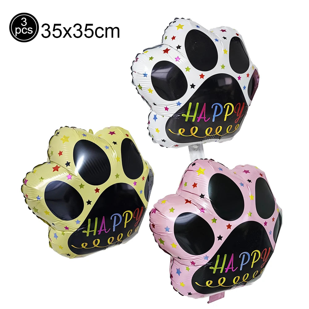 Dog Birthday Party Supplies Pet Dog Disposable Tableware Paper Plates Napkins Cups Puppy Birthday Party Baby Shower Decorations