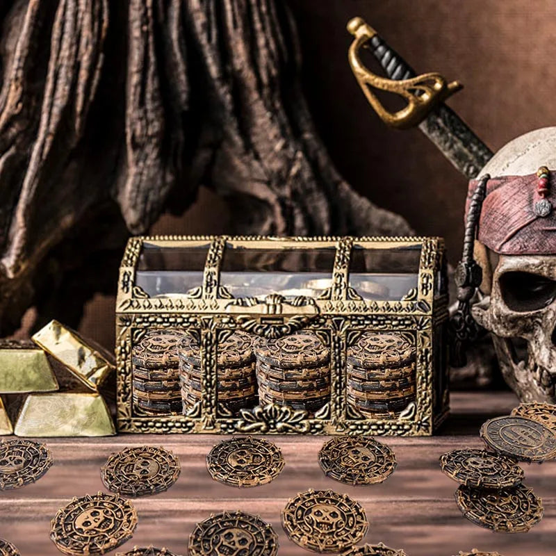 Pirate Theme Party Decoration Pirate Captain Hat Patch Pistol Treasure Toys For Kids Birthday Party Decor Halloween Cosplay Prop