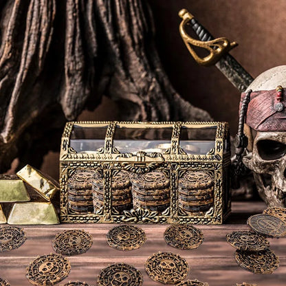 Pirate Theme Party Decoration Pirate Captain Hat Patch Pistol Treasure Toys For Kids Birthday Party Decor Halloween Cosplay Prop