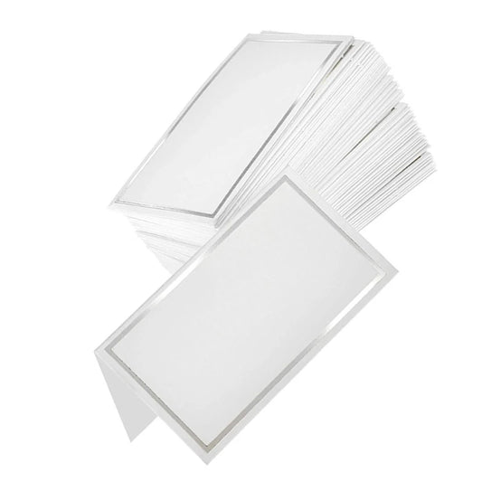 Pack of 50PCS Elegant Gold Bordered Blank Place Cards Name Cards for Weddings, Banquets, Dinners, Parties and Festivals