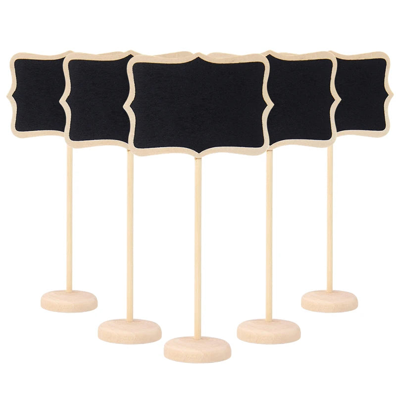 Wedding Blackboard Mini Wooden Chalkboard Message Sign Food Buffet Labels for Wedding Birthday Party Table Decoration Place Card