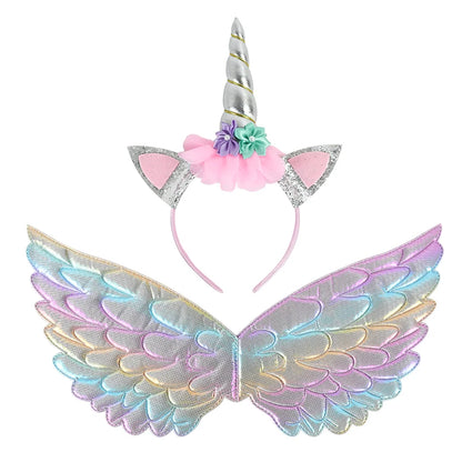 Rainbow Unicorn Party Balloons Disposable Tableware Gift Bags For Kids Girl Unicorn Birthday Party Decoration Favors Supplies