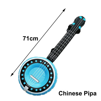 Inflatable Rock Star Toy Ballon Inflatable Party Props Balloons Guitar Saxophone Keyboard Piano Rock Toys Karaoke Party Decors