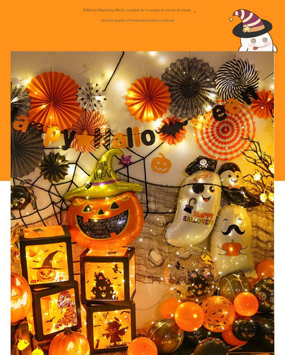 Background Wall Decoration Pumpkin Lamp Children Props Balloon