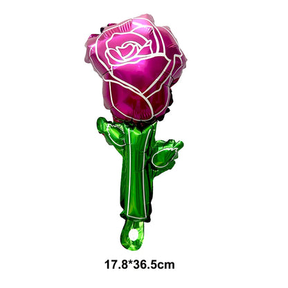 Mini Rose Flower Balloons Small Size Rose Shaped Balloons Valentines Day Balloon Mother's Day Baby Shower Party Decors 10-100pcs