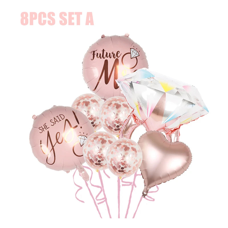 Bride To Be Party Decorations Balloons Napkin Cups  Veil Sash Team Bride Wedding Decor Bachelorette Party Supplies