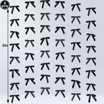 Black Bow Party Supplies Bow Birthday Party Dinner Plate Cup Napkin Toppers Bow Party Decors for Bachelorette Bridal Baby Shower