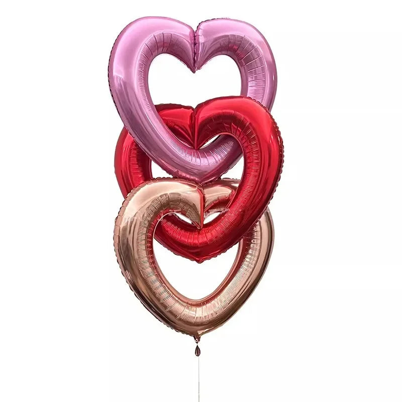 Love Heart Aluminum Film Balloon Peach Heart Foil Balloon Wedding Room Decor Bride To Be Photobooth Props Baloon Bridal Shower