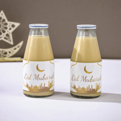 10/24pcs Eid Mubarak Bottle Labels Sticker Ramadan Kareem  Decoration For Home 2025  Muslim Islamic Party Supplies Eid Al-fitr